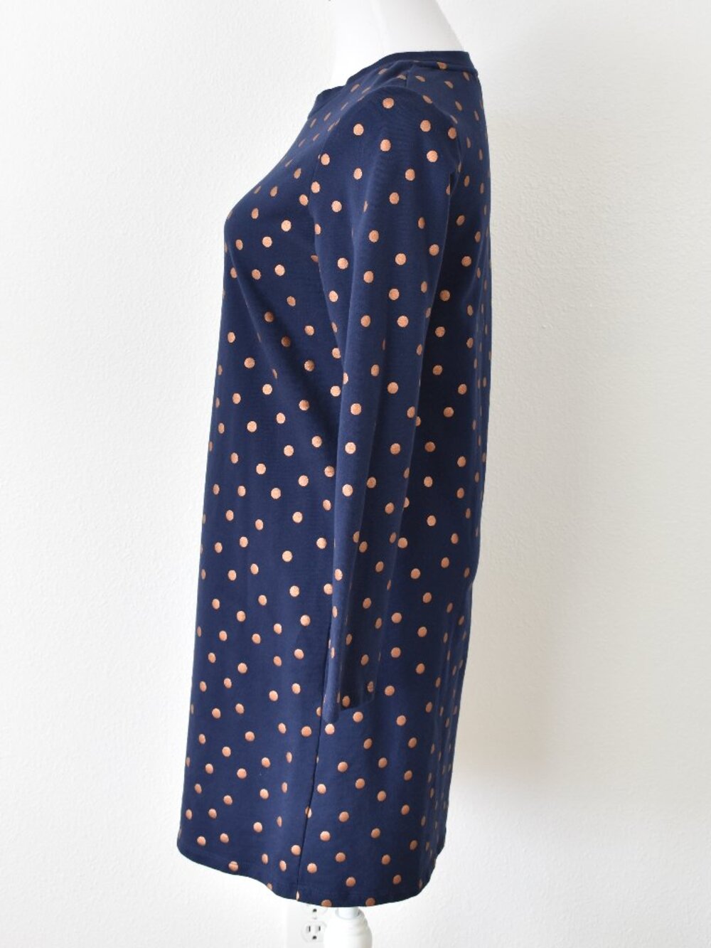 Boden Polka Dot Long Sleeve Sweatshirt Dress - 6 - Picture 4 of 9